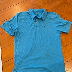 Volcom Men's teal Polo Shirt size large